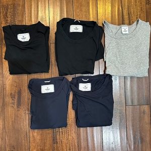 Lot of 5 Reigning Champ Lightweight Jersey T-Shirts - Large